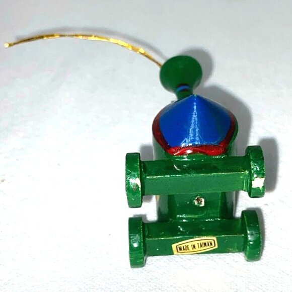 Vintage Wooden Mini Train Christmas Tree Ornament Taiwan - Picture 5 of 5
